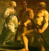 Giuseppe Maria Crespi Aeneas with the Sybil Charon oil painting on canvas